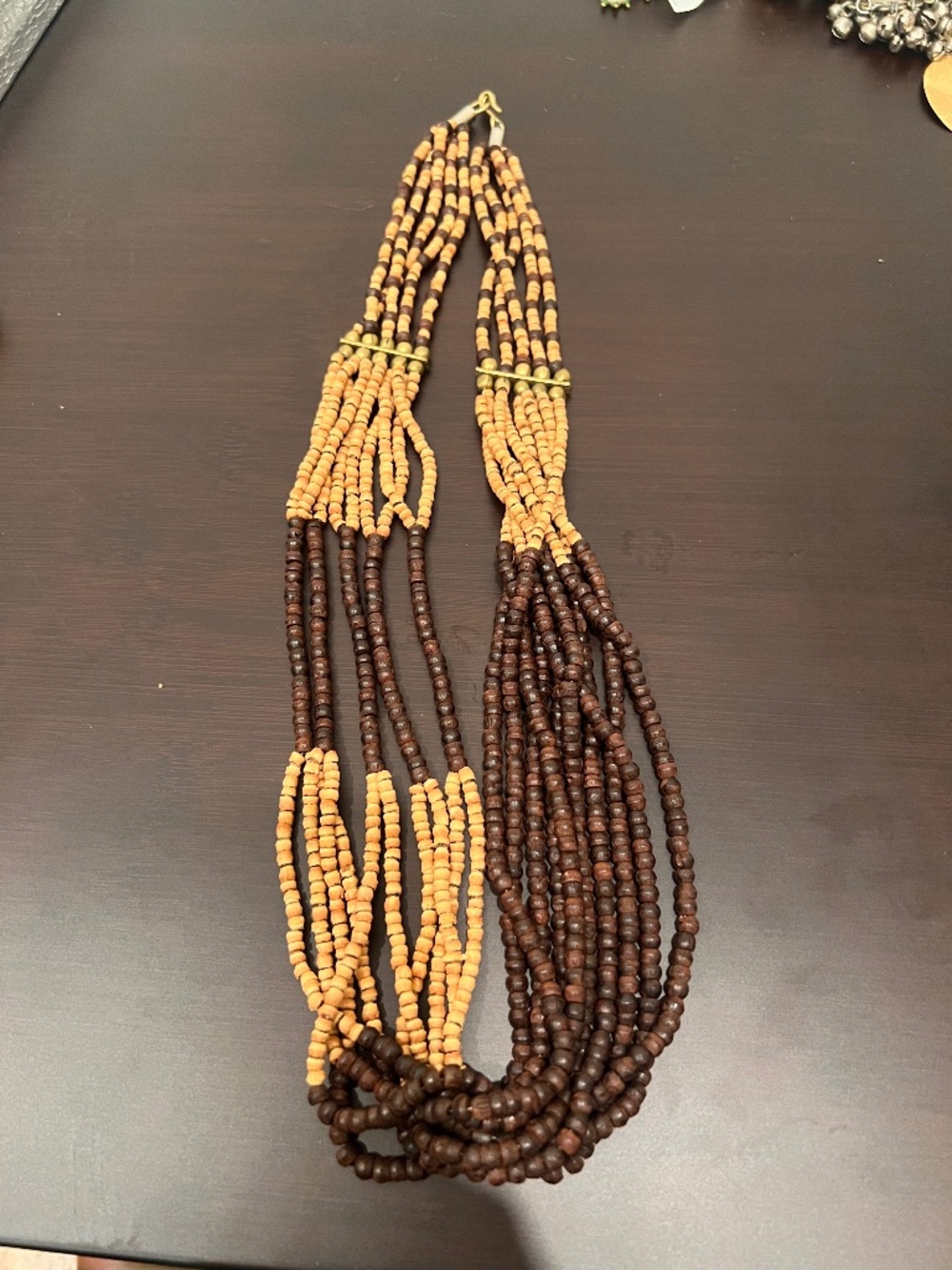 Wood bead necklace